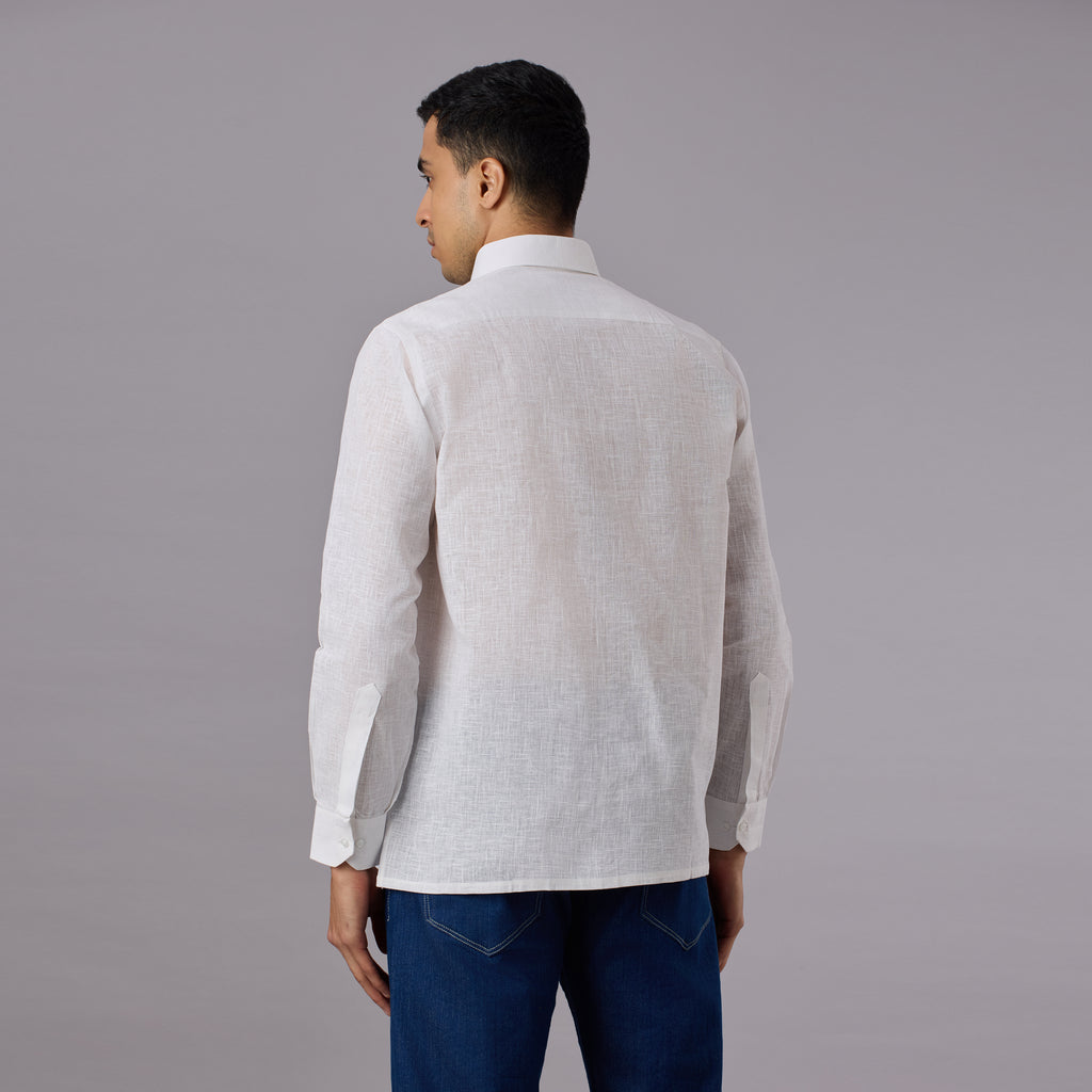 Vajra - The Linen-Look Supreme Stiff Shirt (Full Sleeve) - Extreme Structure