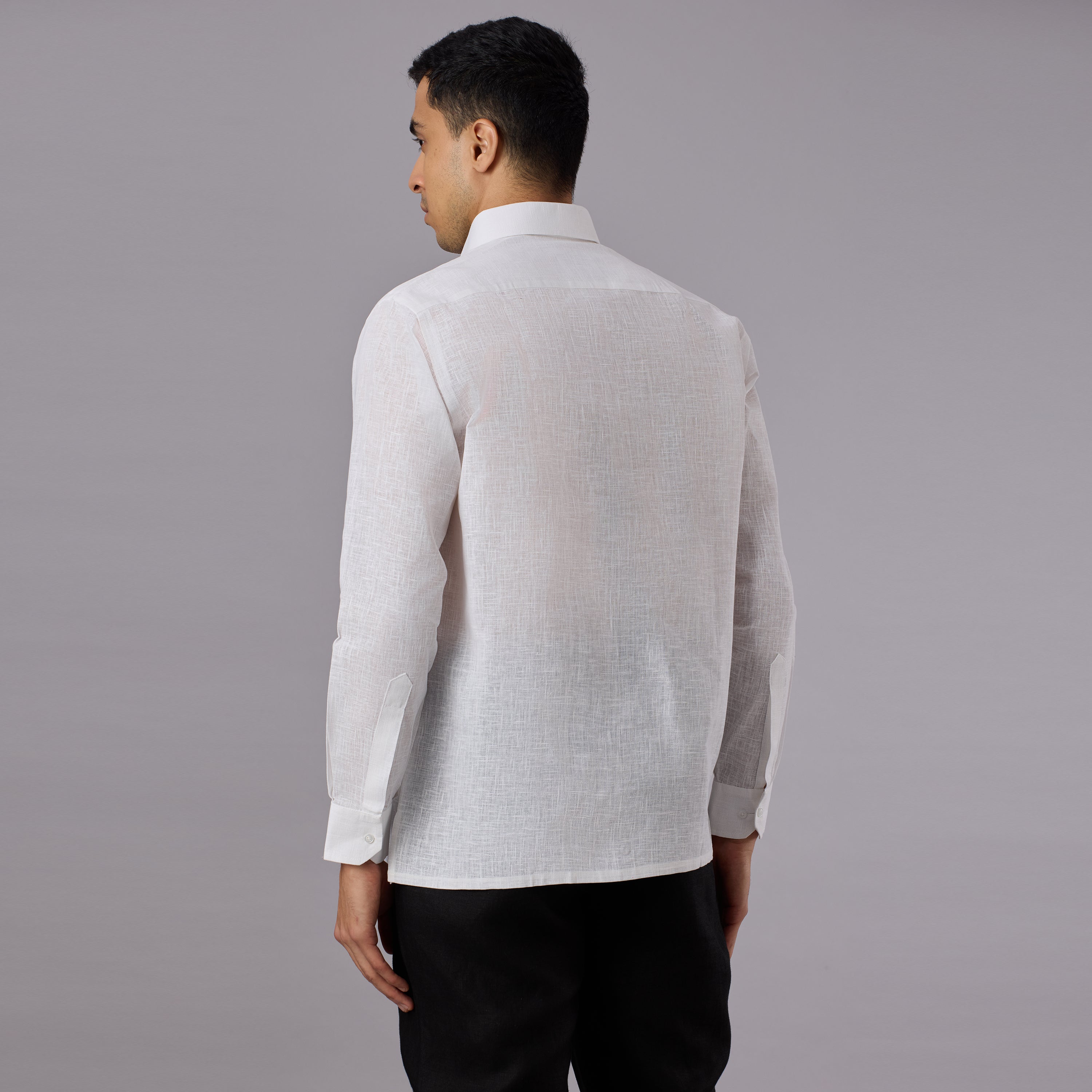 Vajra - The Linen-Look Supreme Stiff Shirt (Full Sleeve) - Extreme Structure