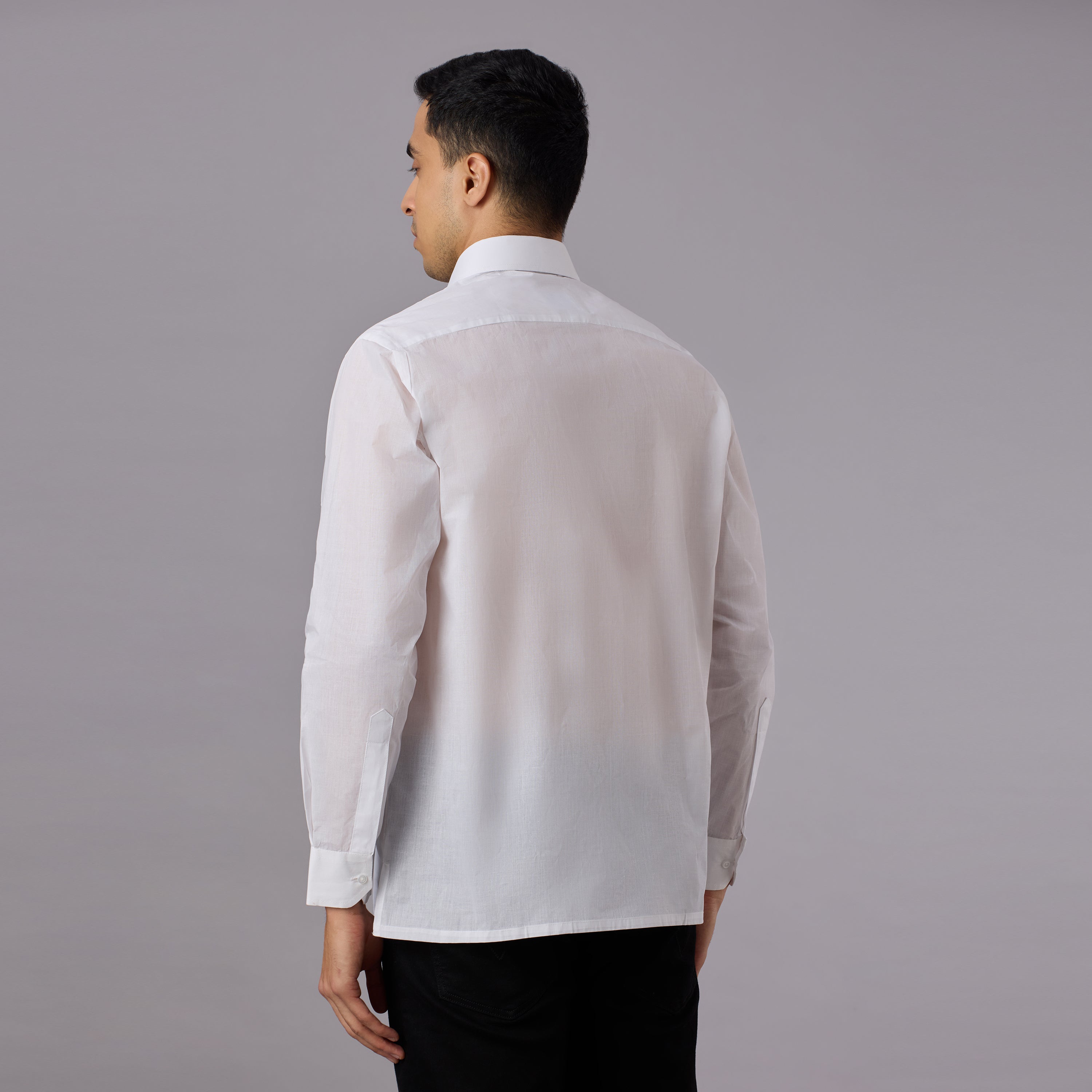 Prakhar - Premium Opaque Starch White Shirt (Full Sleeve) - Extra Crisp Weave