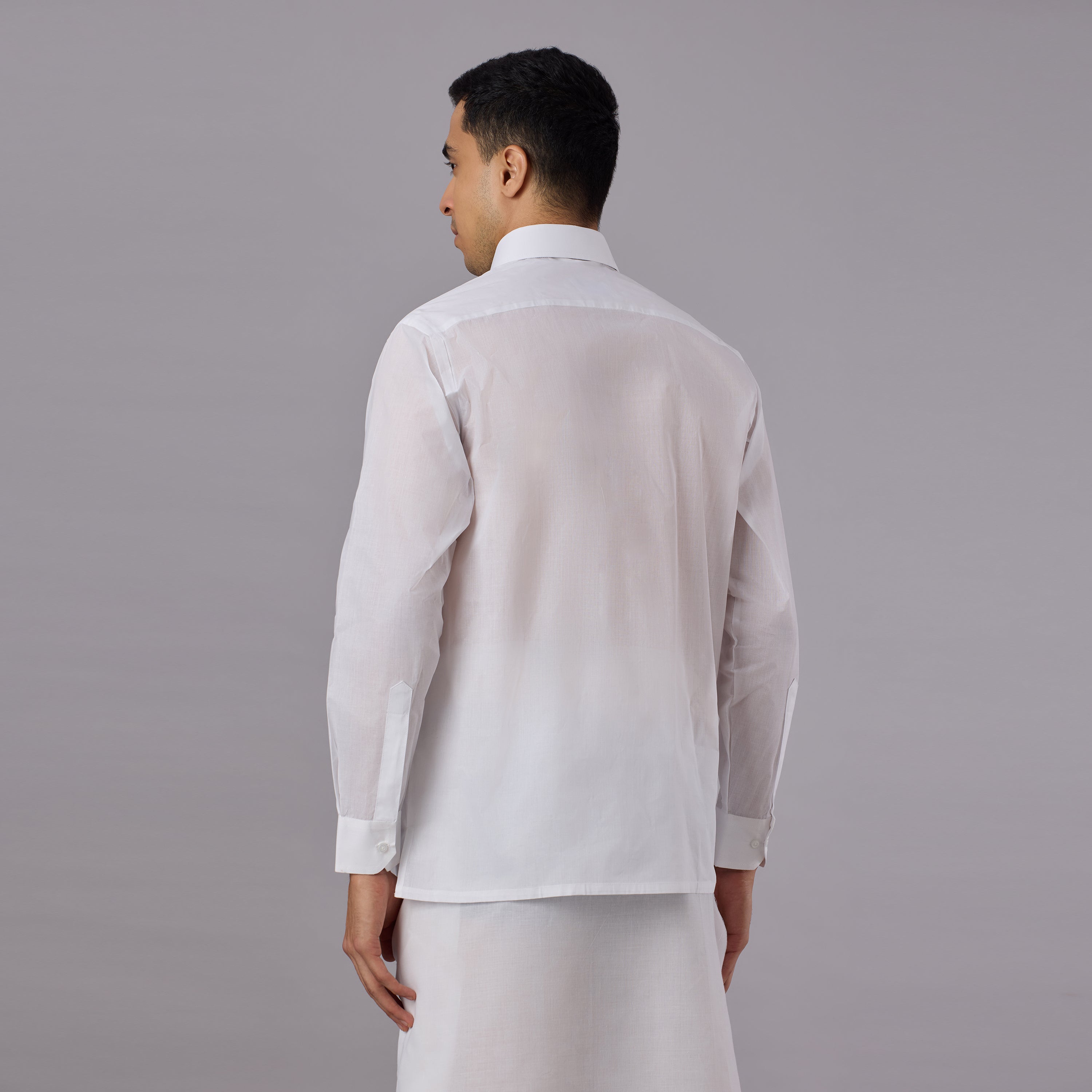 Prakhar - Premium Opaque Starch White Shirt (Full Sleeve) - Extra Crisp Weave