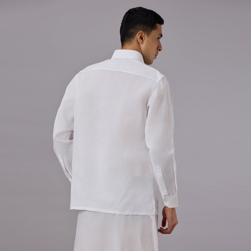 Tantubandh - Artisan Khadi Look Stiff Shirt (Full Sleeve) - Thick Handloom Texture