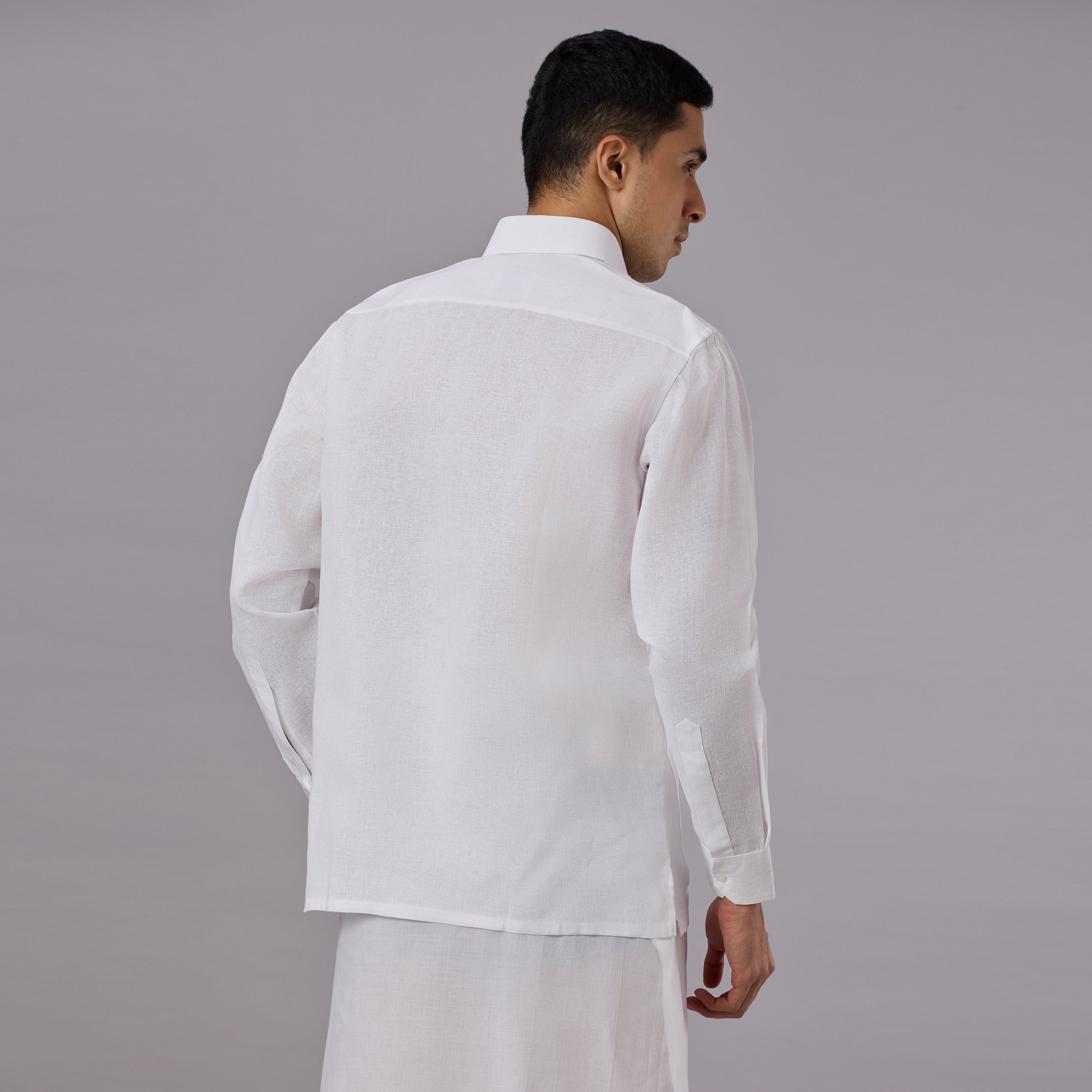 Tantubandh - Artisan Khadi Look Stiff Shirt (Full Sleeve) - Thick Handloom Texture