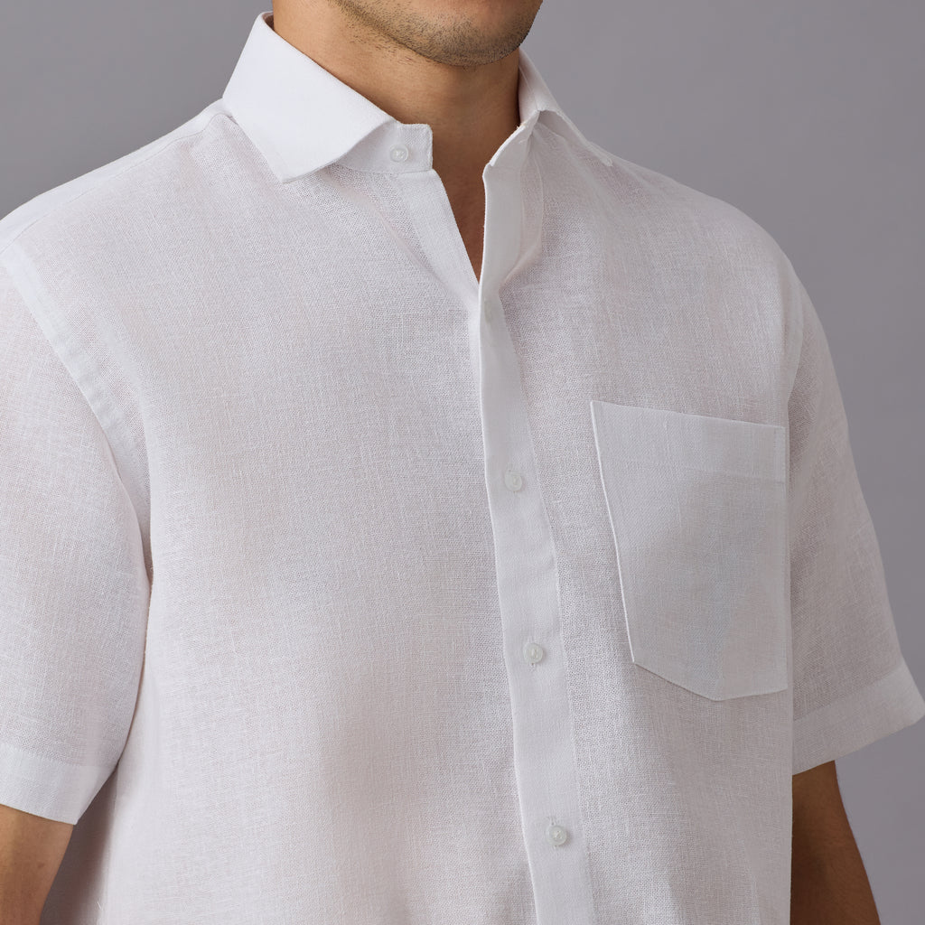 Tantubandh - Artisan Khadi Look Stiff Shirt (Half Sleeve) - Thick Handloom Texture