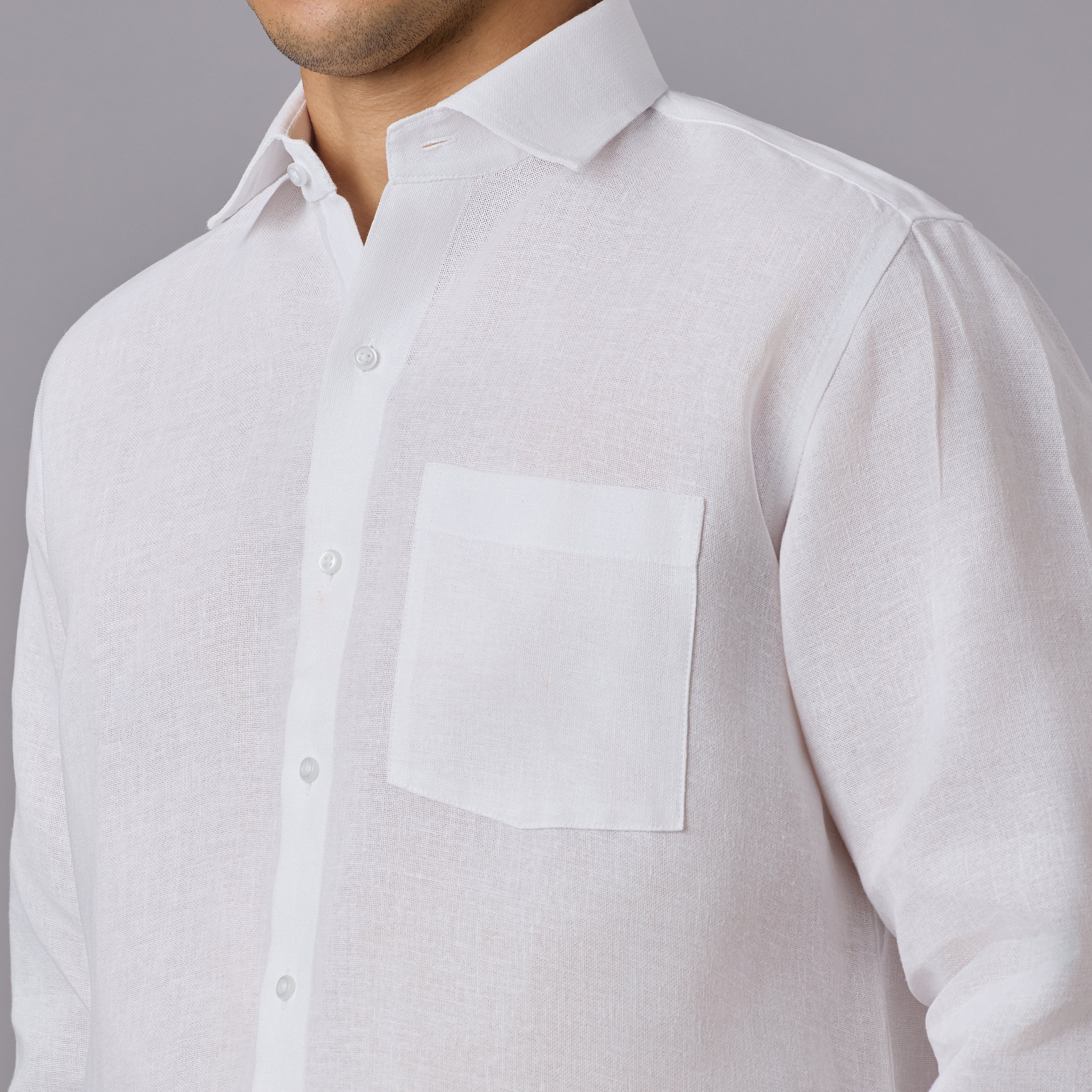 Tantubandh - Artisan Khadi Look Stiff Shirt (Full Sleeve) - Thick Handloom Texture
