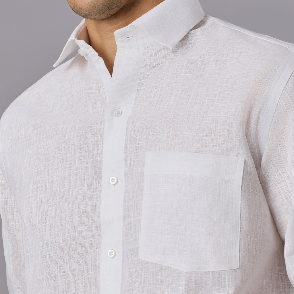 Vajra - The Linen-Look Supreme Stiff Shirt (Full Sleeve) - Extreme Structure