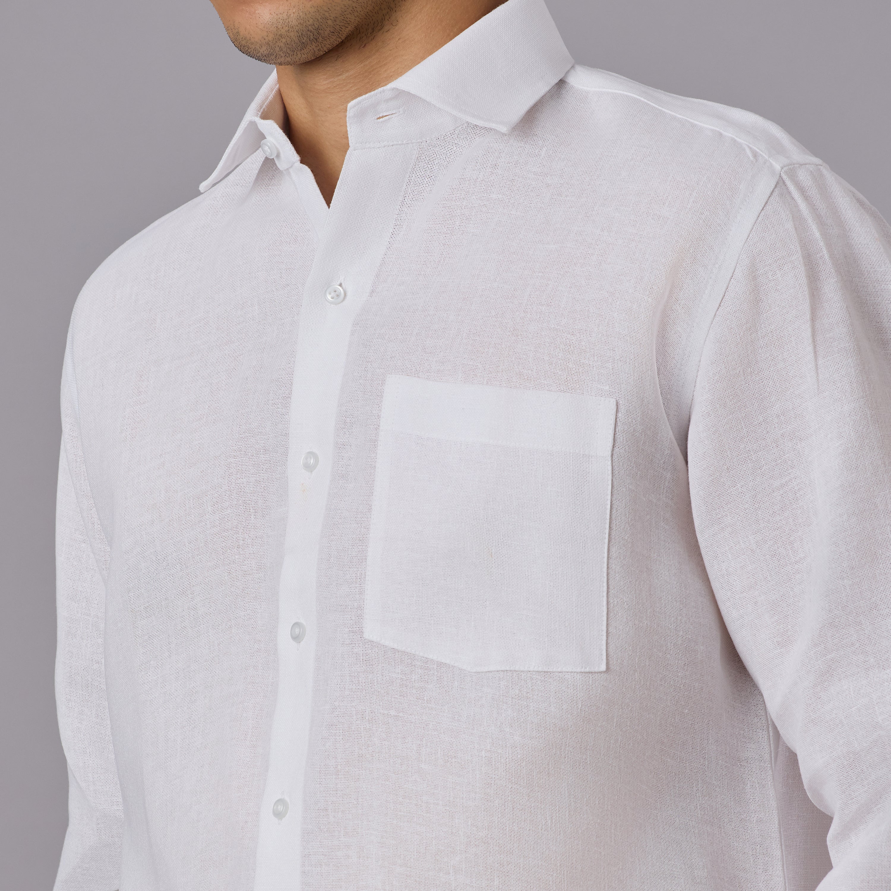 Tantubandh - Artisan Khadi Look Stiff Shirt (Full Sleeve) - Thick Handloom Texture