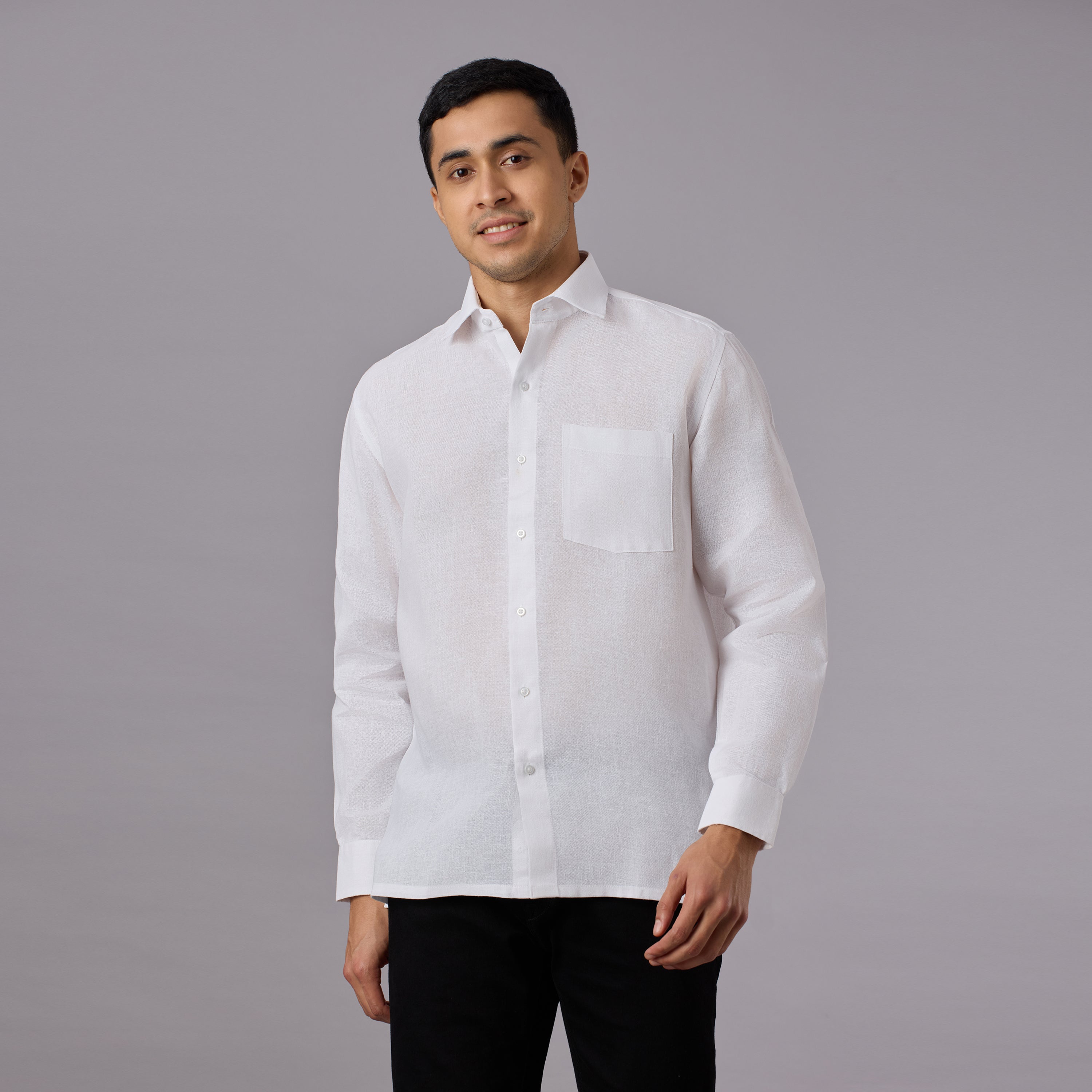 Tantubandh - Artisan Khadi Look Stiff Shirt (Full Sleeve) - Thick Handloom Texture
