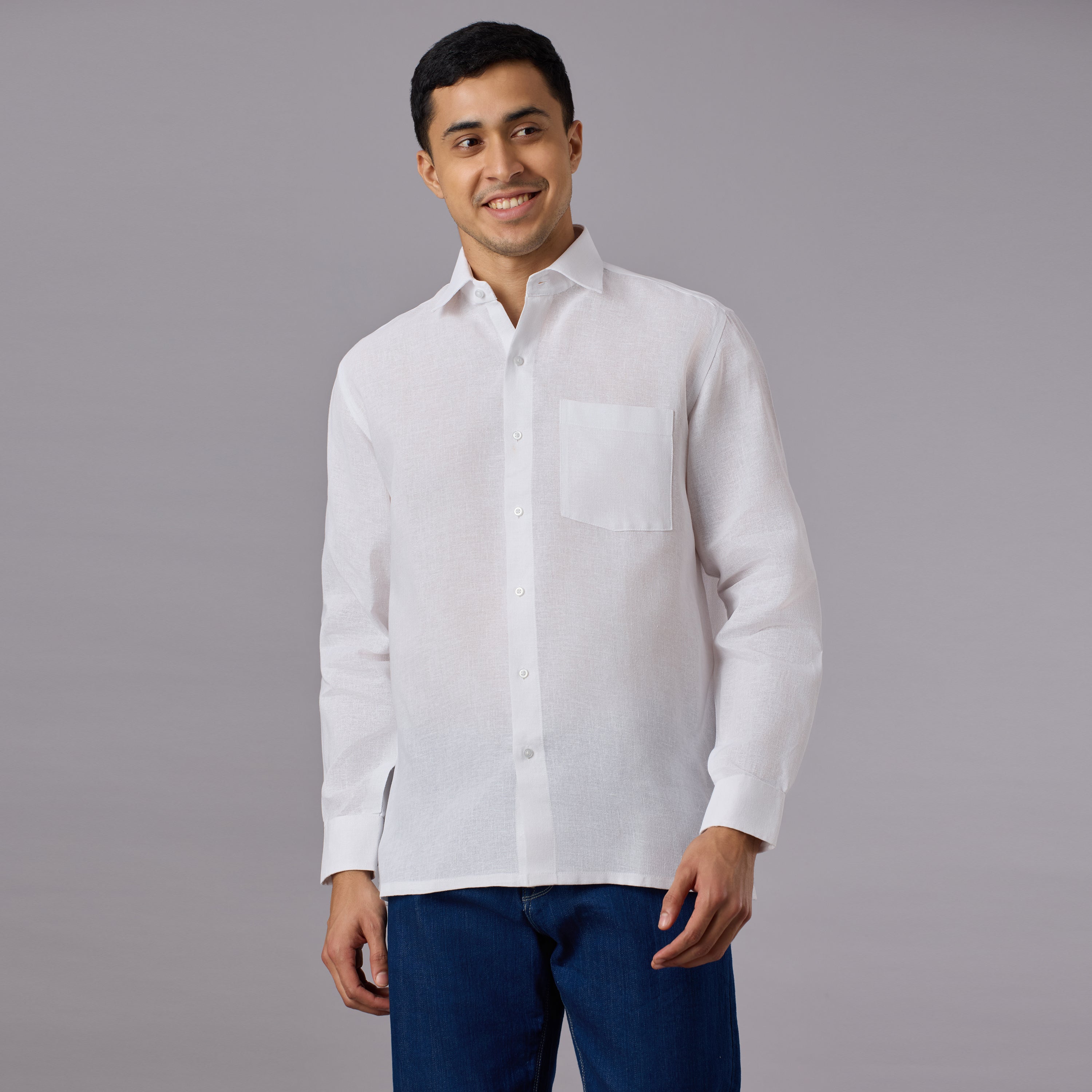 Tantubandh - Artisan Khadi Look Stiff Shirt (Full Sleeve) - Thick Handloom Texture