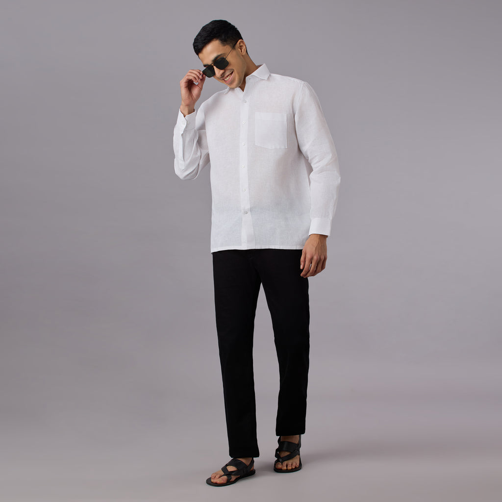 Tantubandh - Artisan Khadi Look Stiff Shirt (Full Sleeve) - Thick Handloom Texture