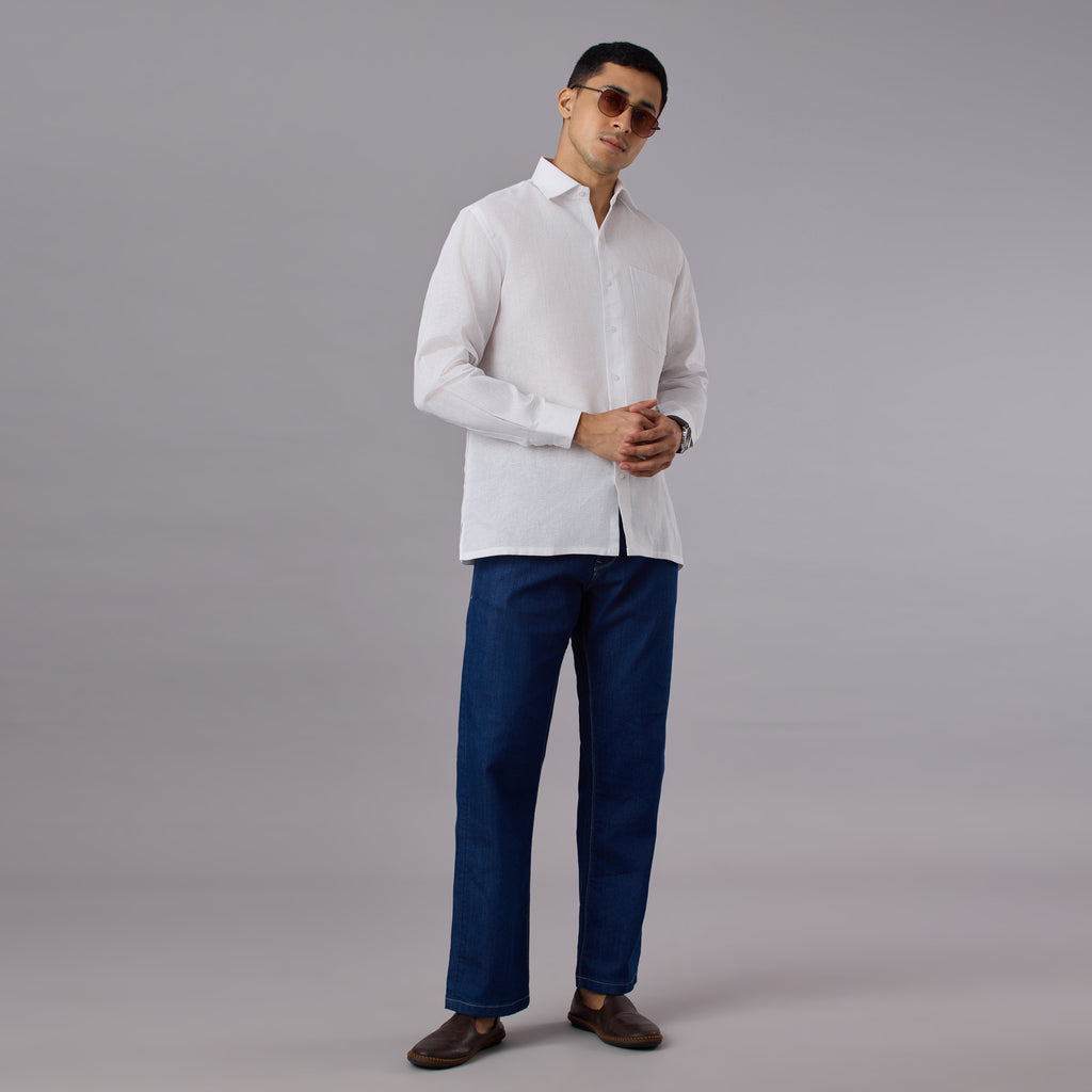 Tantubandh - Artisan Khadi Look Stiff Shirt (Full Sleeve) - Thick Handloom Texture