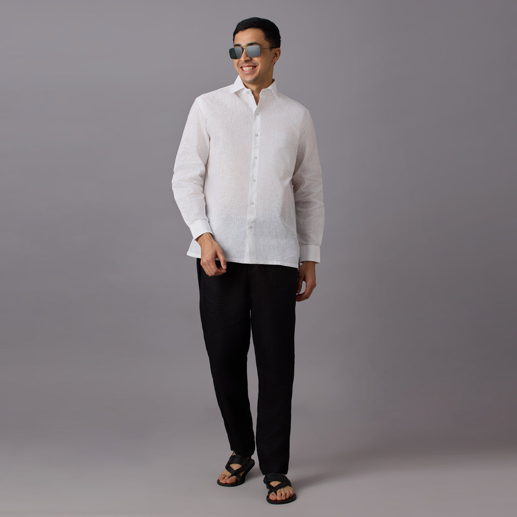 Vajra - The Linen-Look Supreme Stiff Shirt (Full Sleeve) - Extreme Structure