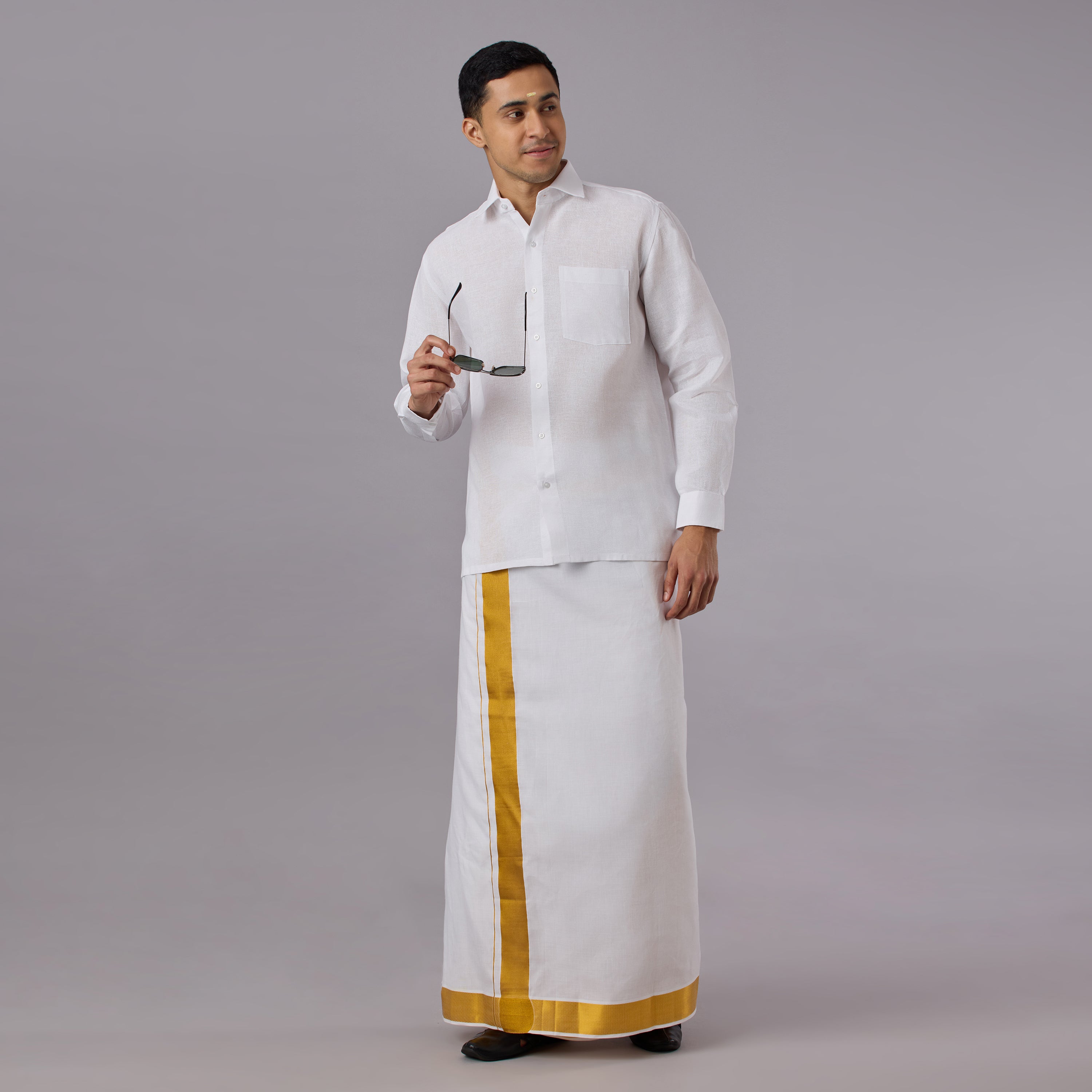 Tantubandh - Artisan Khadi Look Stiff Shirt (Full Sleeve) - Thick Handloom Texture