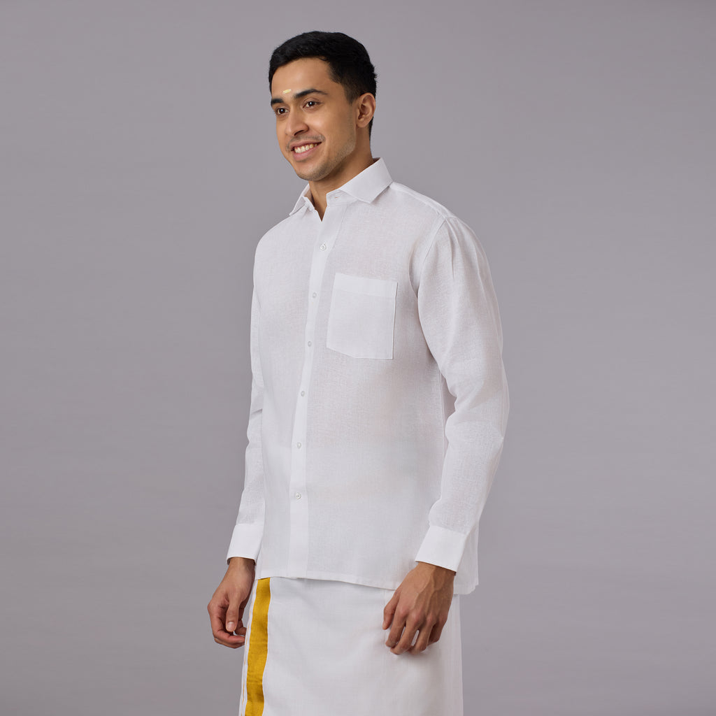 Tantubandh - Artisan Khadi Look Stiff Shirt (Full Sleeve) - Thick Handloom Texture
