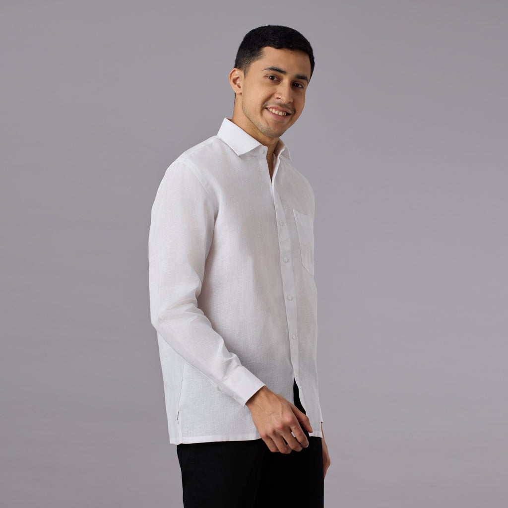 Tantubandh - Artisan Khadi Look Stiff Shirt (Full Sleeve) - Thick Handloom Texture