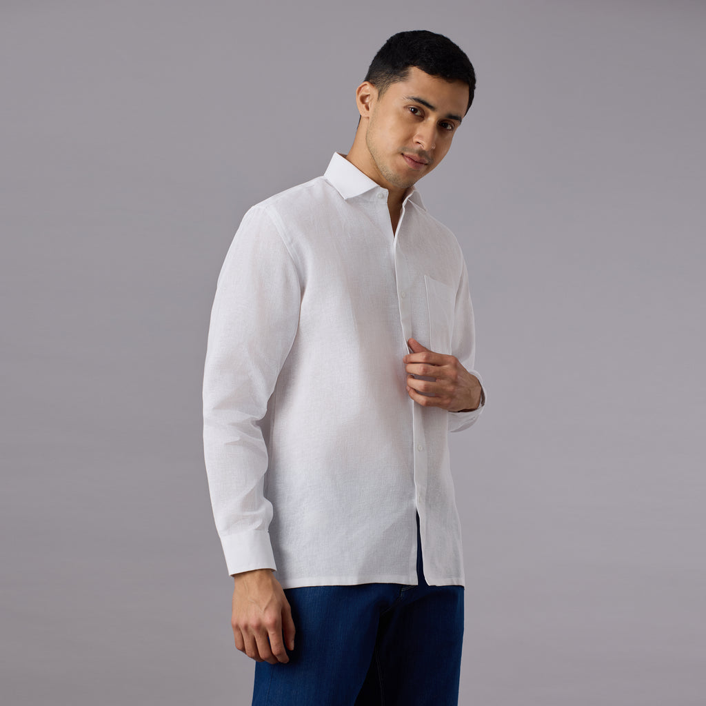 Tantubandh - Artisan Khadi Look Stiff Shirt (Full Sleeve) - Thick Handloom Texture