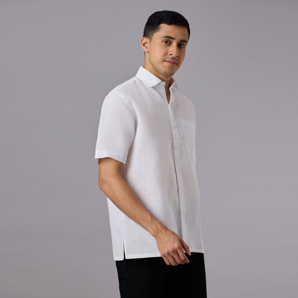 Tantubandh - Artisan Khadi Look Stiff Shirt (Half Sleeve) - Thick Handloom Texture