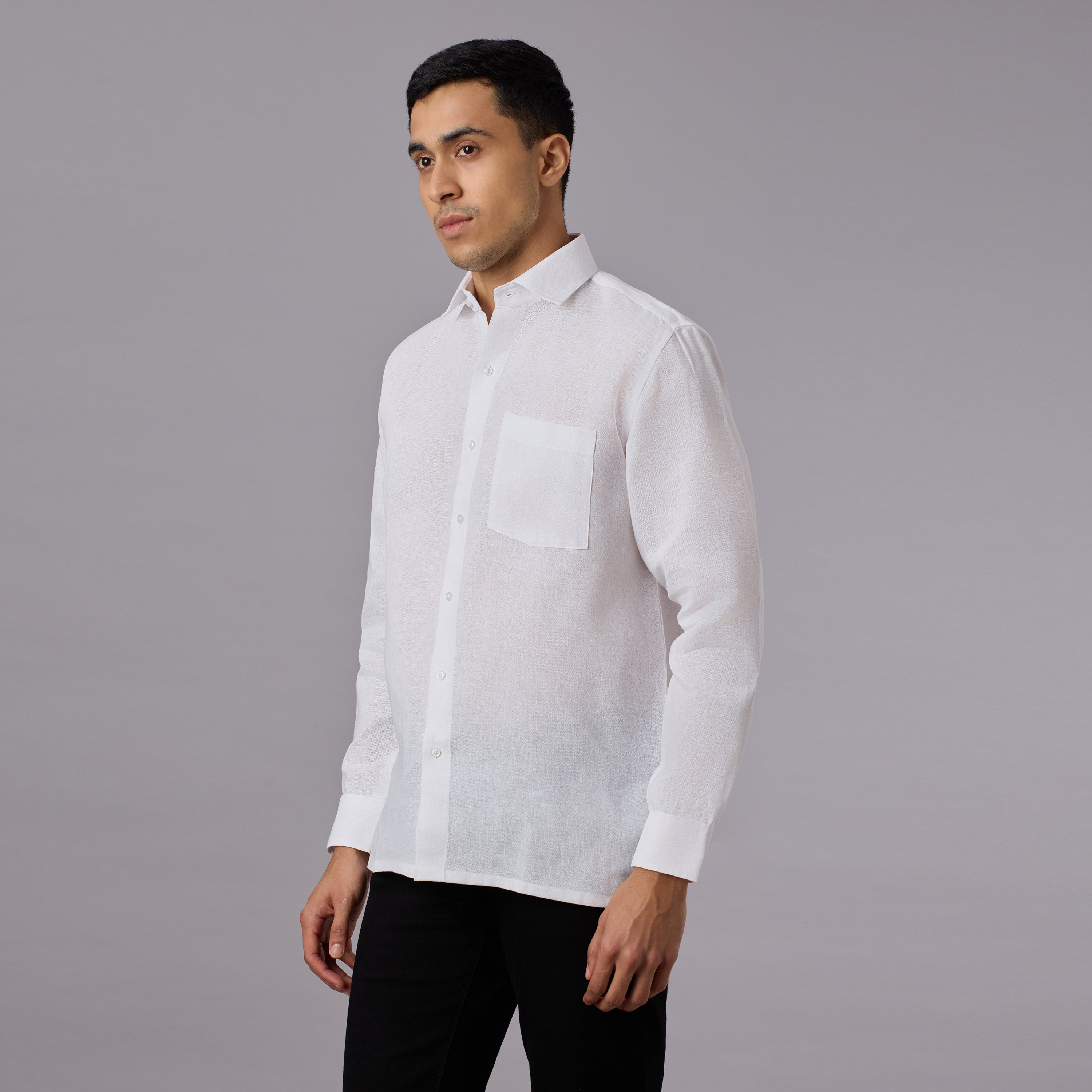 Tantubandh - Artisan Khadi Look Stiff Shirt (Full Sleeve) - Thick Handloom Texture